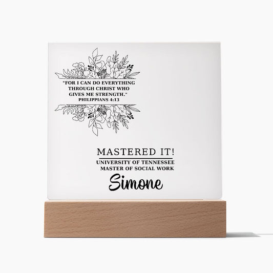 Mastered It! Personalized Acrylic Plaque