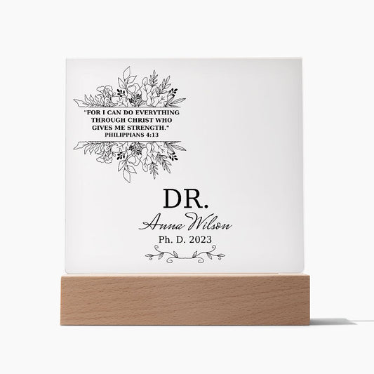 Ph. D. Personalized Acrylic Plaque