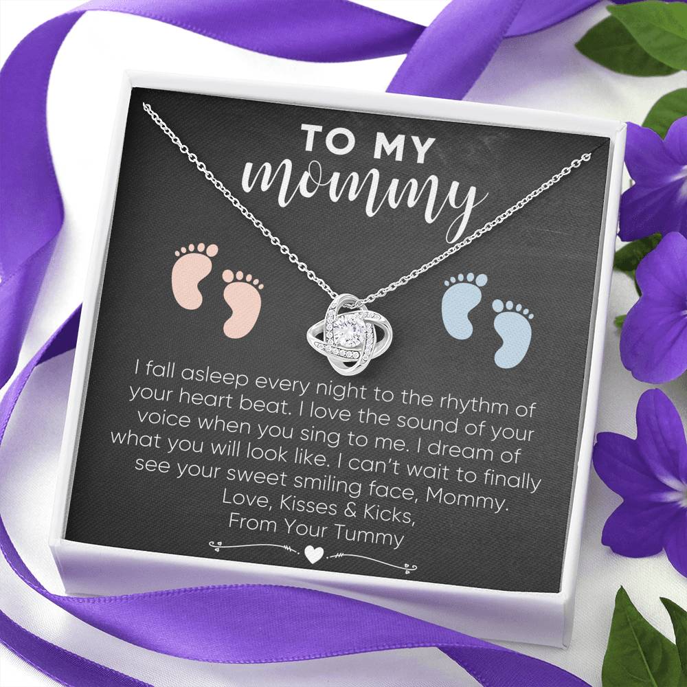 To My Mommy Expecting Mom Necklace