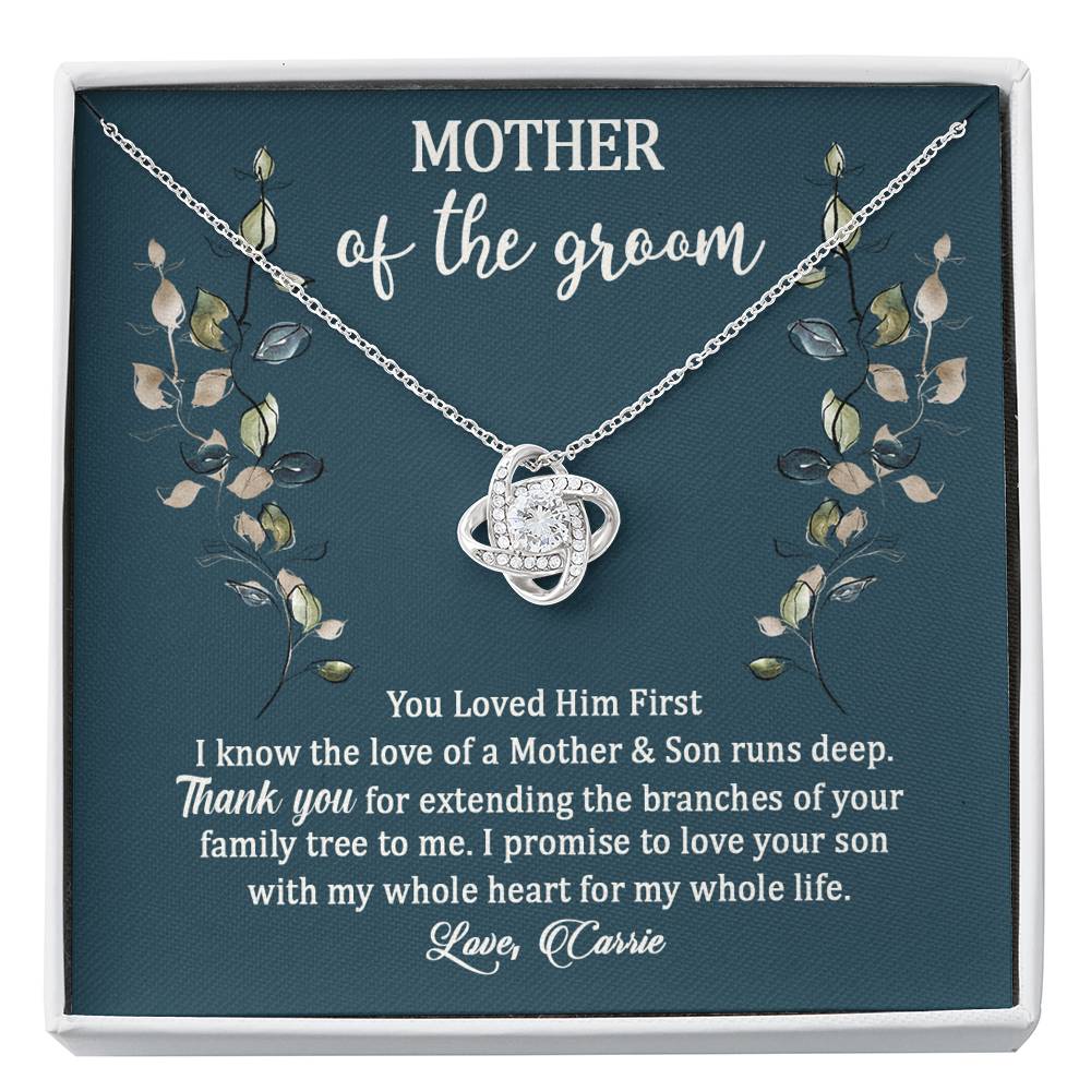 Graceful Greens Mother of the Groom Necklace