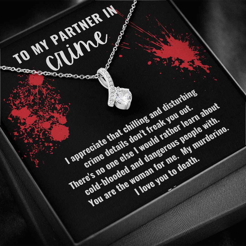 Love You to Death Necklace, True Crime Gifts