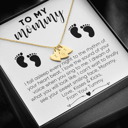 To My Mommy from Your Tummy Charm Necklace