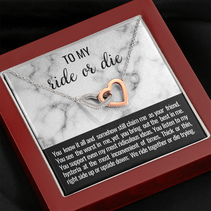 To My Ride or Die Friendship Necklace