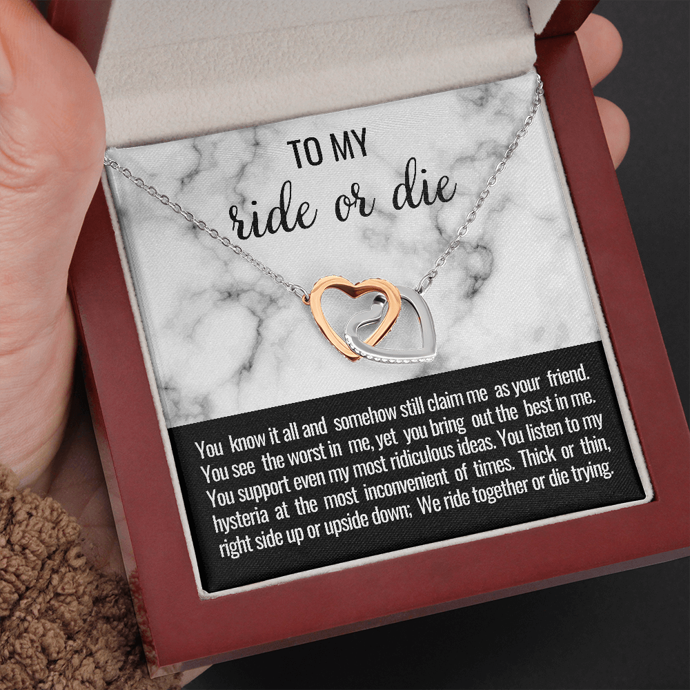 To My Ride or Die Friendship Necklace