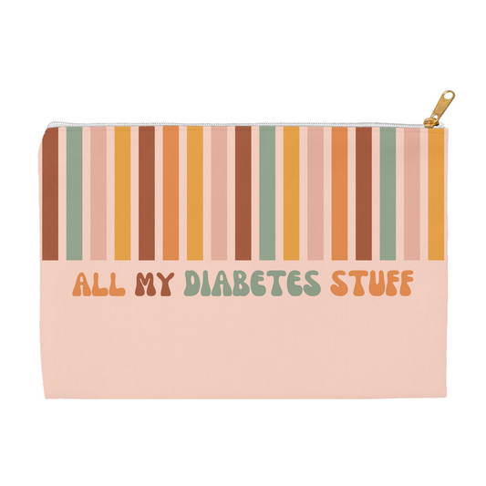All My Diabetes Stuff Bag, Groovy Stripes