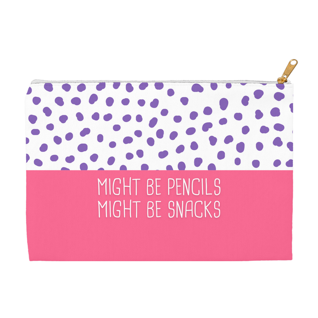 Might be Pencils Might Be Snacks Pouch