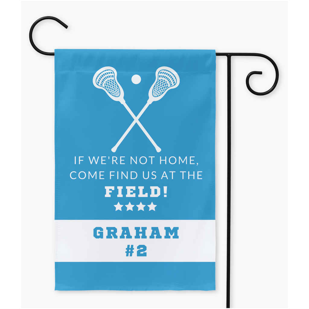 Personalized Lacrosse Garden Flag