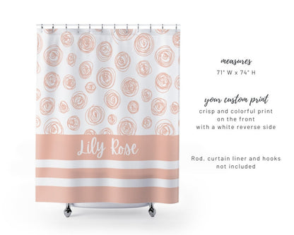Roses Custom Shower Curtain
