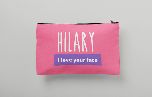 I Love Your Face Personalized Makeup Bag