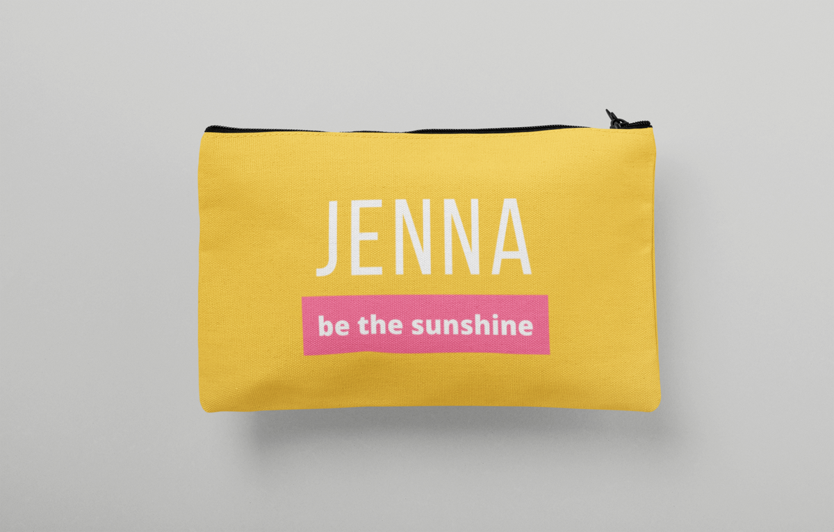 Be The Sunshine Personalized Makeup Bag