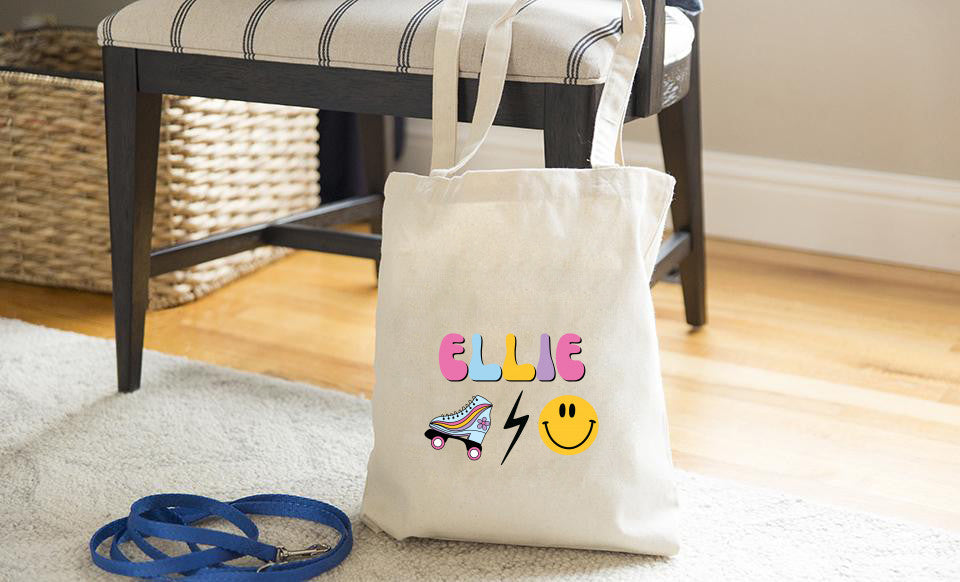 Personalized 90's Party Tote Bag