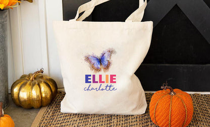 Personalized Butterfly Tote Bag