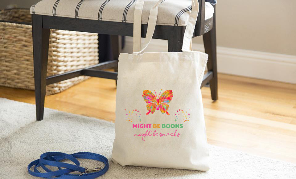 Butterfly Book Tote Bag