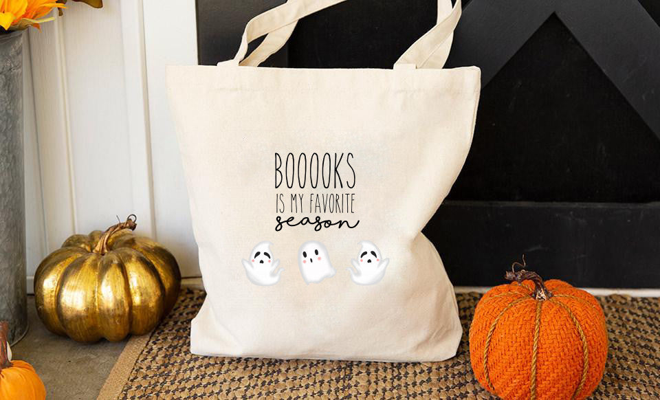 Halloween Tote Bag, Booooks is my Favorite Season