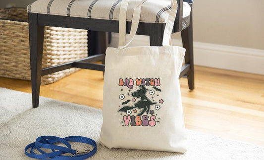 Bad Witch Vibes Halloween Tote Bag