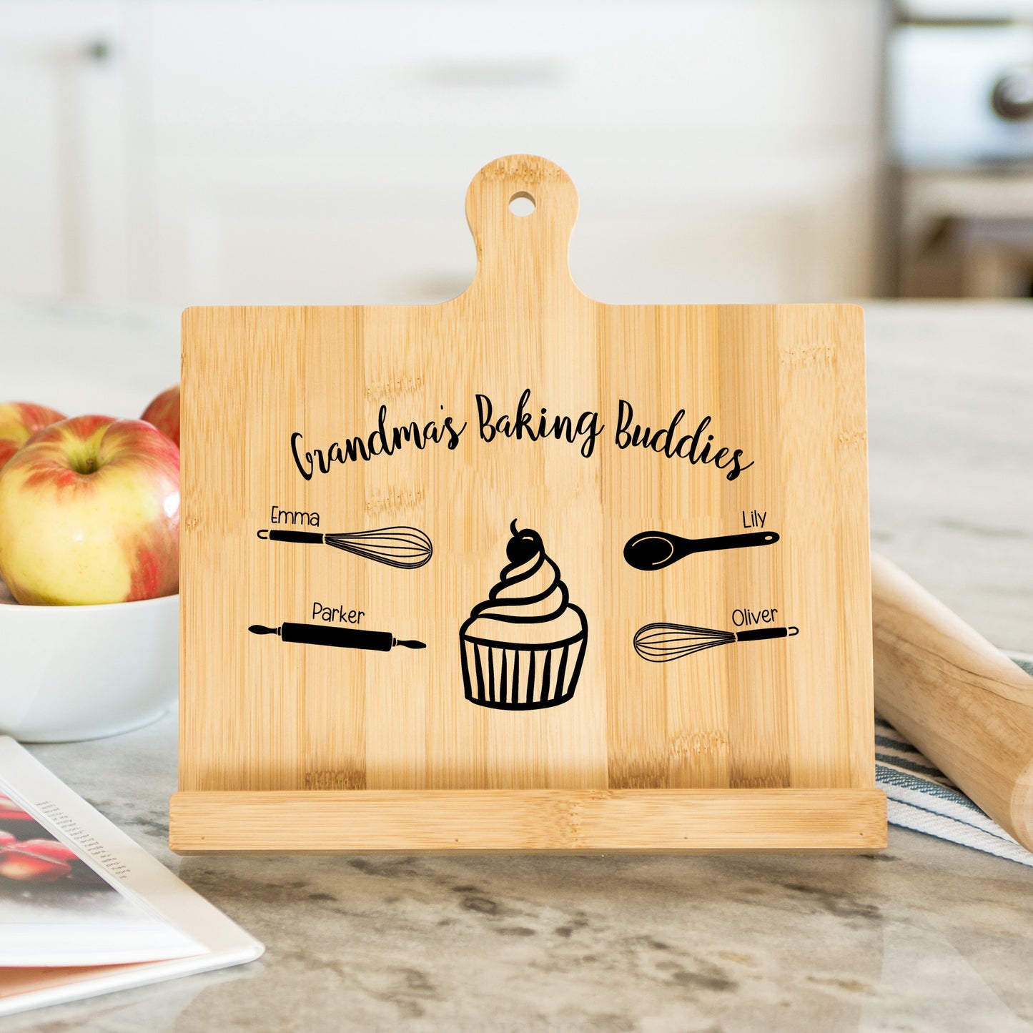 Personalized Baking Buddies Cookbook Holder