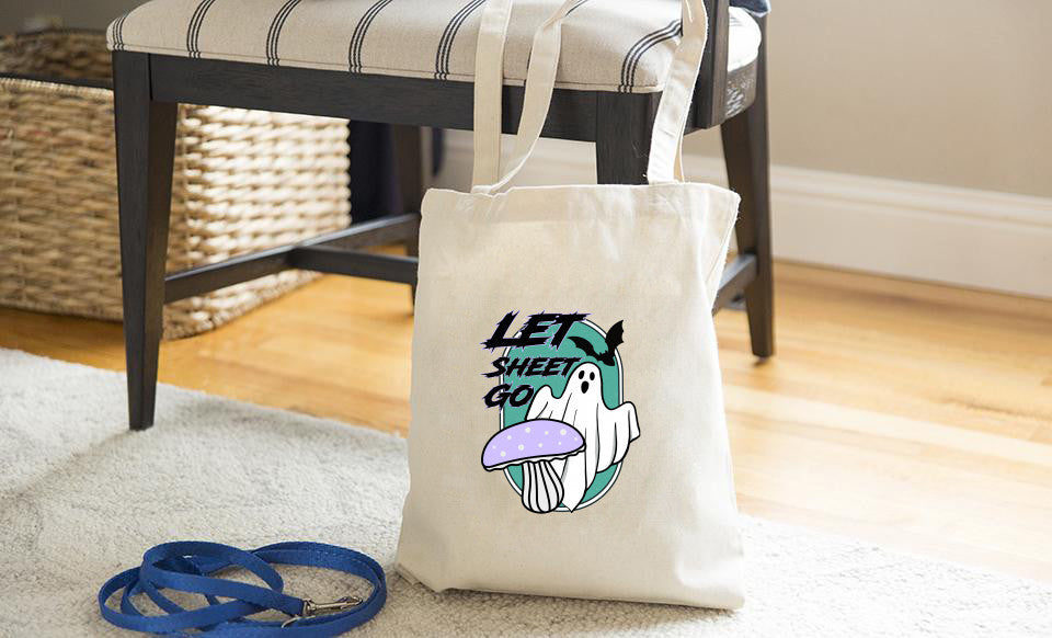 Let Sheet Go Halloween Tote Bag