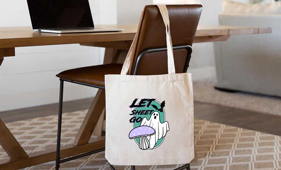 Let Sheet Go Halloween Tote Bag