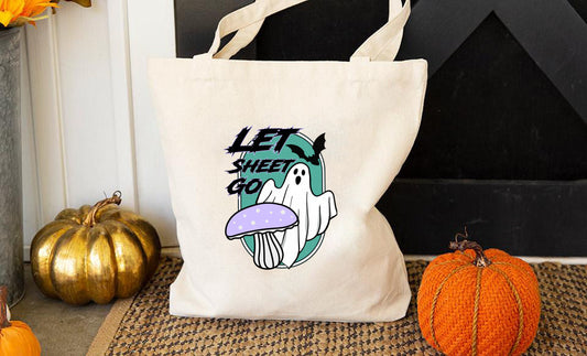 Let Sheet Go Halloween Tote Bag