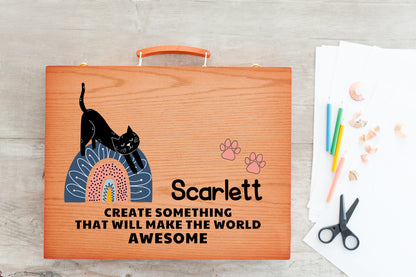 Personalized Art Kit, Cat Make the World Awesome