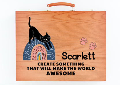 Personalized Art Kit, Cat Make the World Awesome