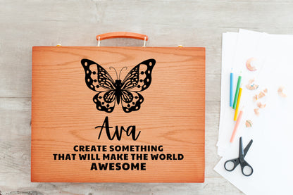 Personalized Art Kit, Butterfly Make the World Awesome