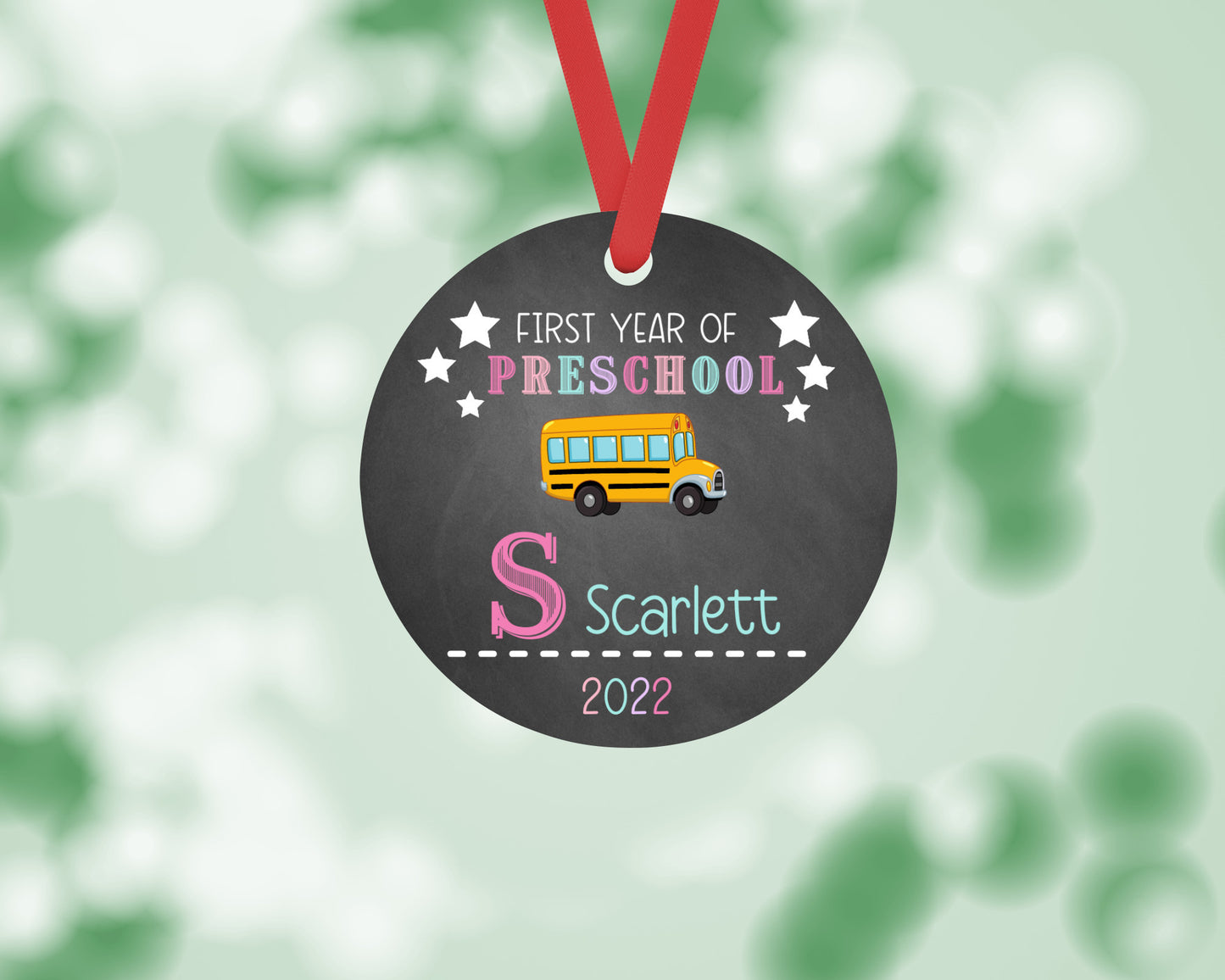 Personalized First Year of Preschool Ornament