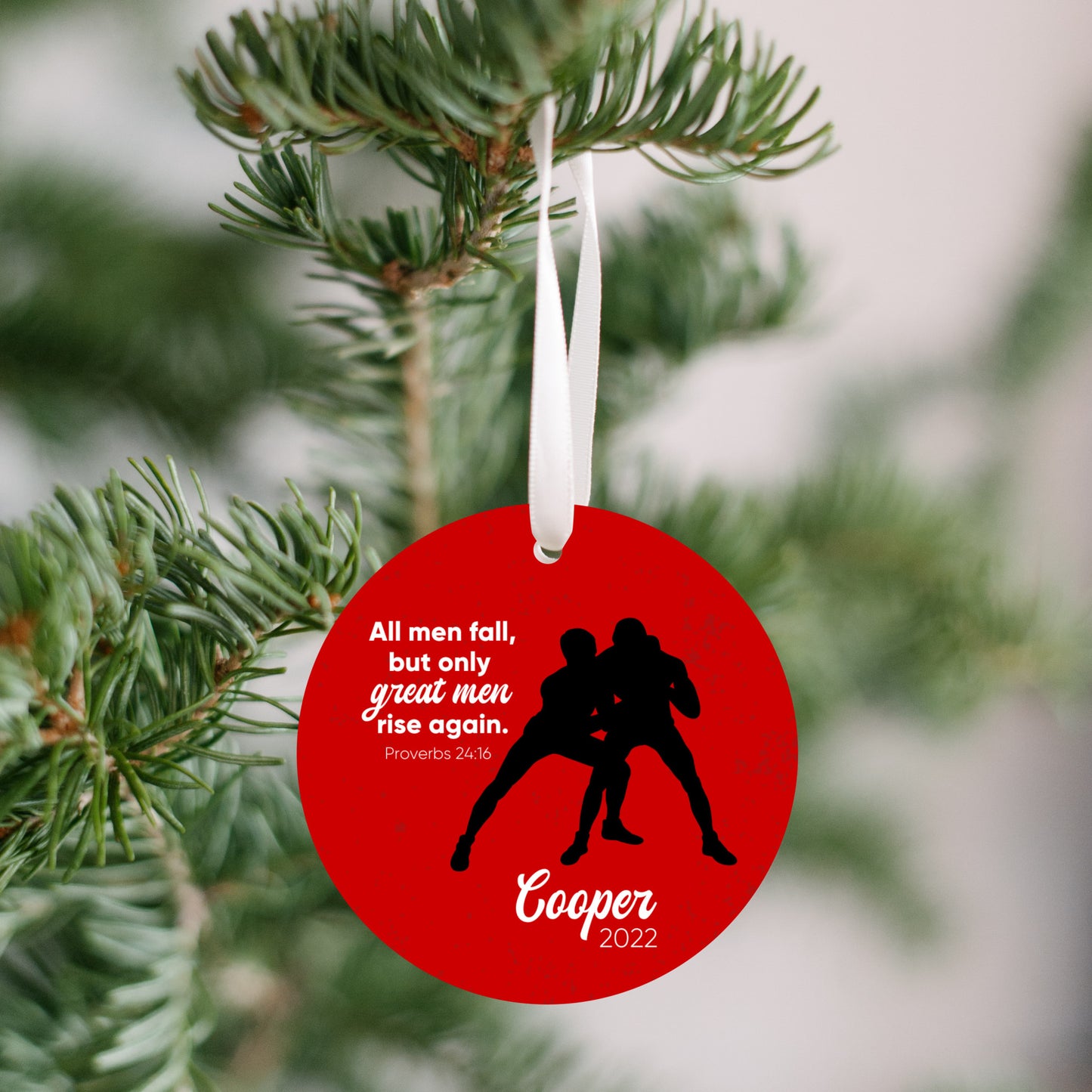 Personalized Wrestling Ornament