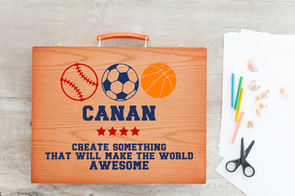 Personalized Sports Deluxe Art Kit