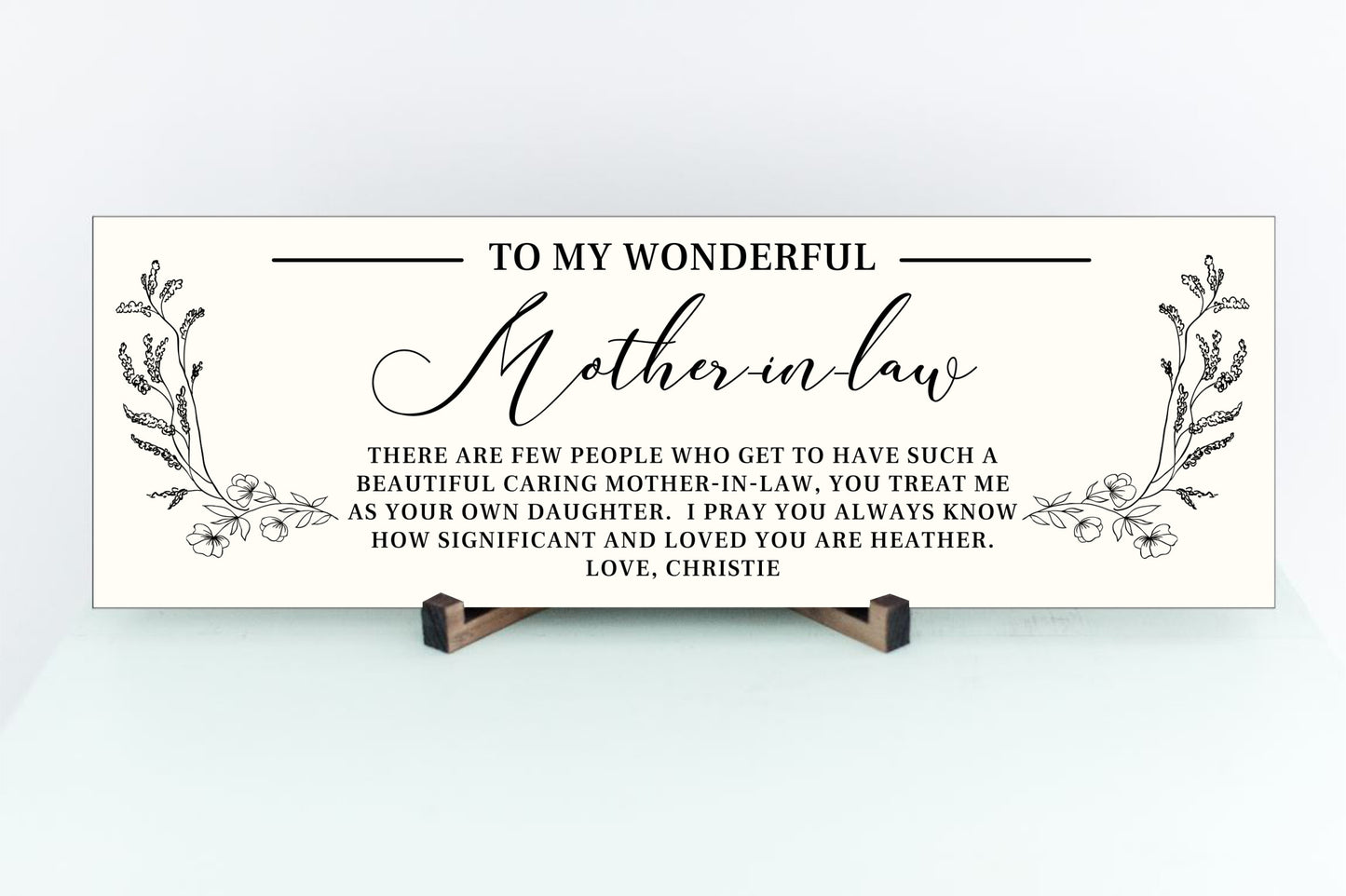 Personalized Wonderful Mother-in-law Sign