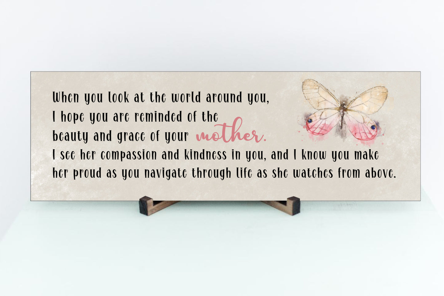 Memorial Mother Blush Butterfly Sign