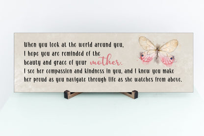 Memorial Mother Blush Butterfly Sign