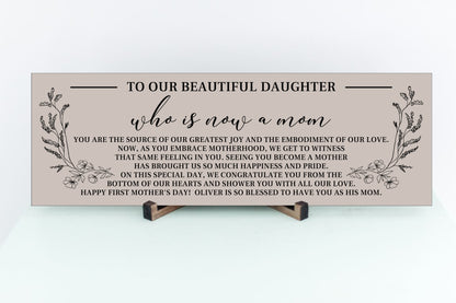 Personalized First Mother's Day sign