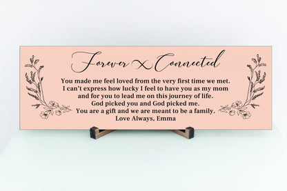 Custom Forever Connected Mom Sign
