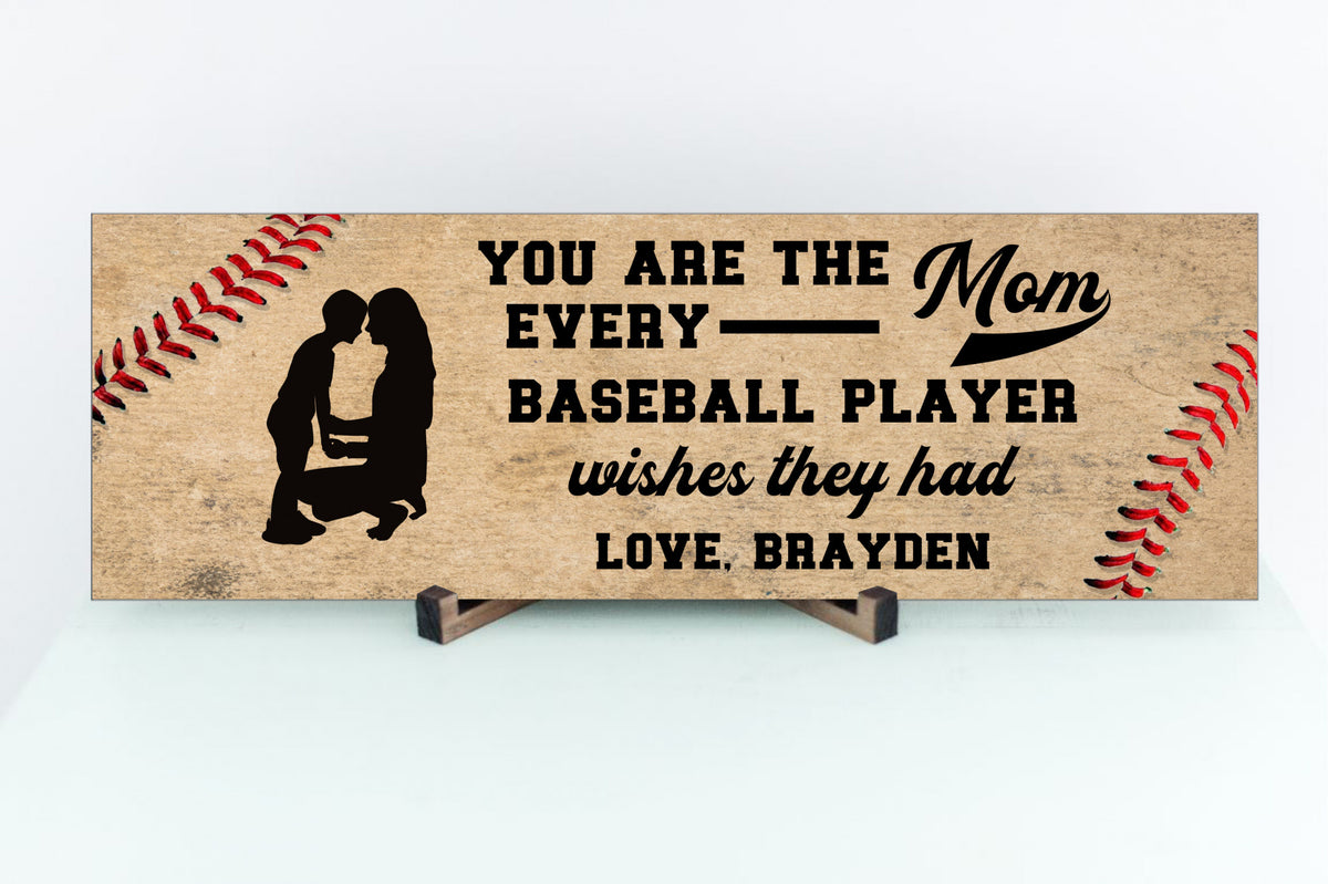 Personalized Baseball Mom Sign