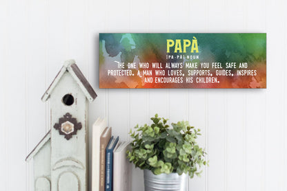 Papà Definition Father's Day Sign