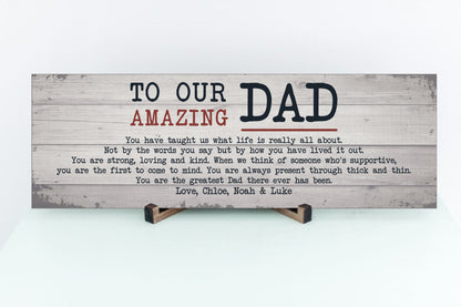 To Our Amazing Dad Fathers Day Sign