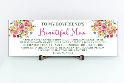 Personalized Boyfriends Beautiful Mom Sign Fiesta Party